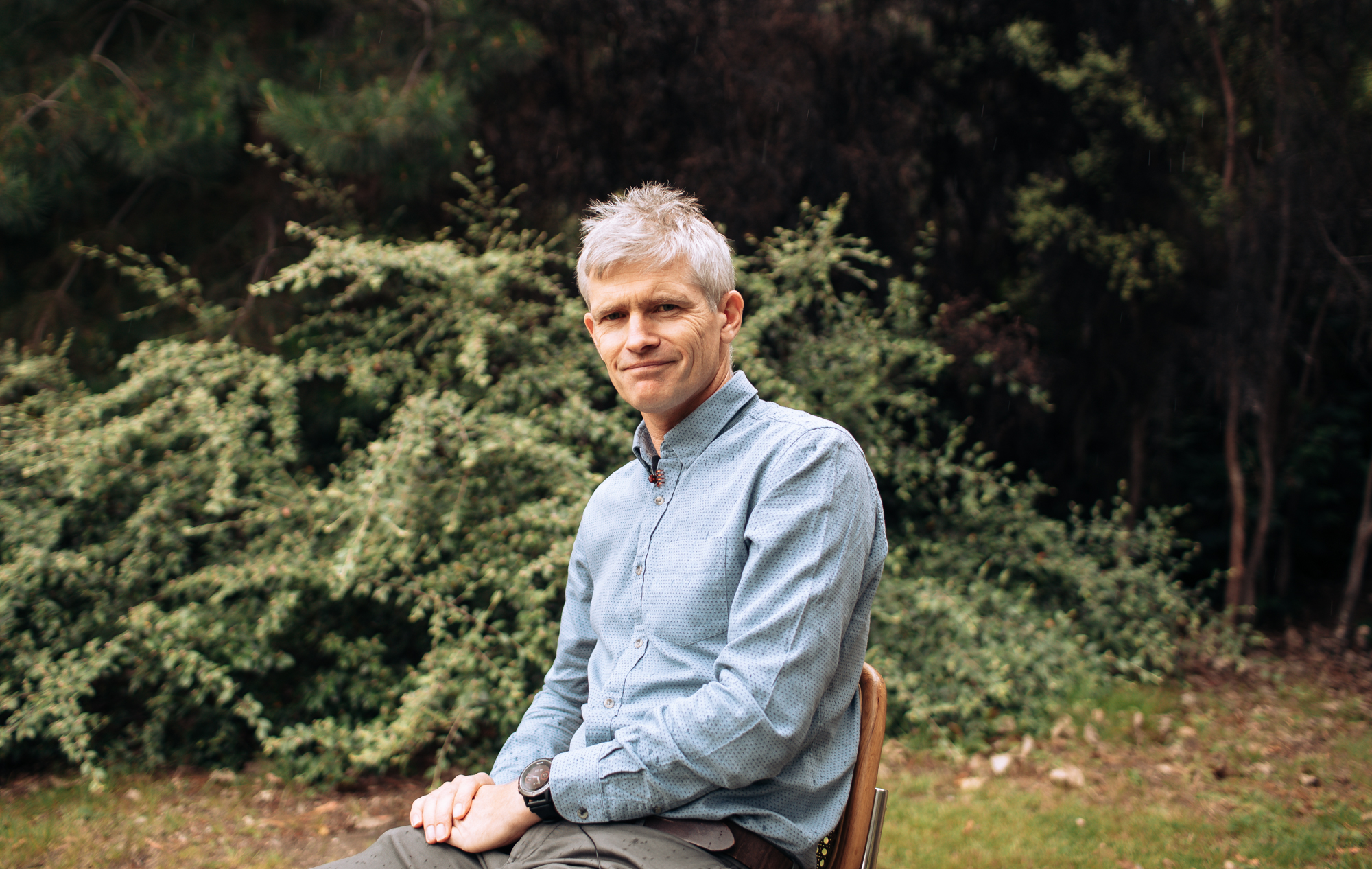 Man being interviewed