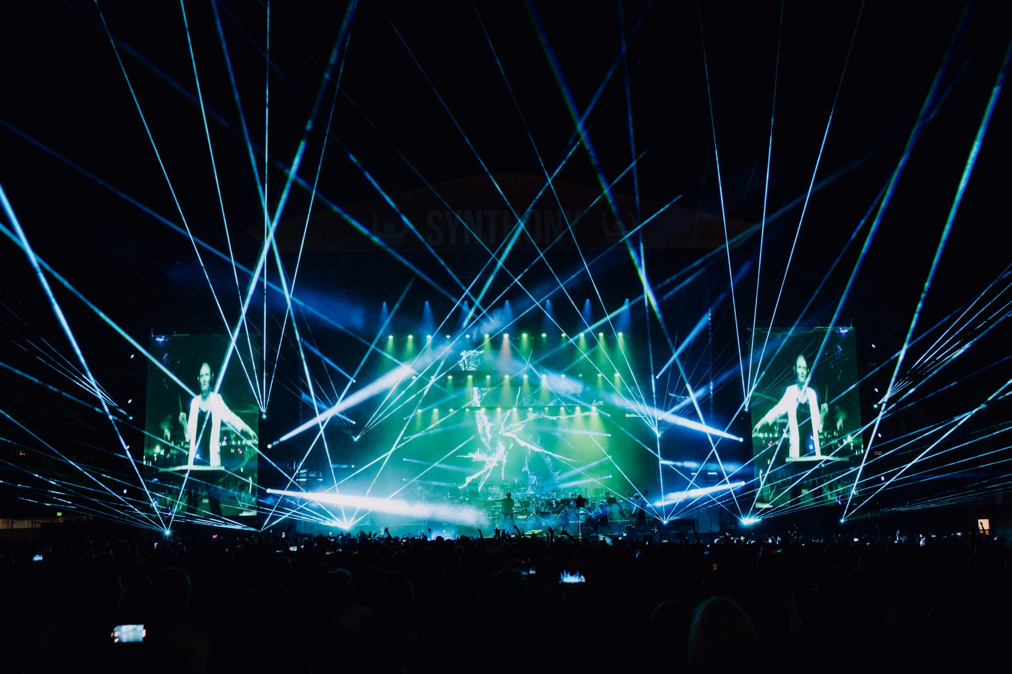 Performers at a music festival