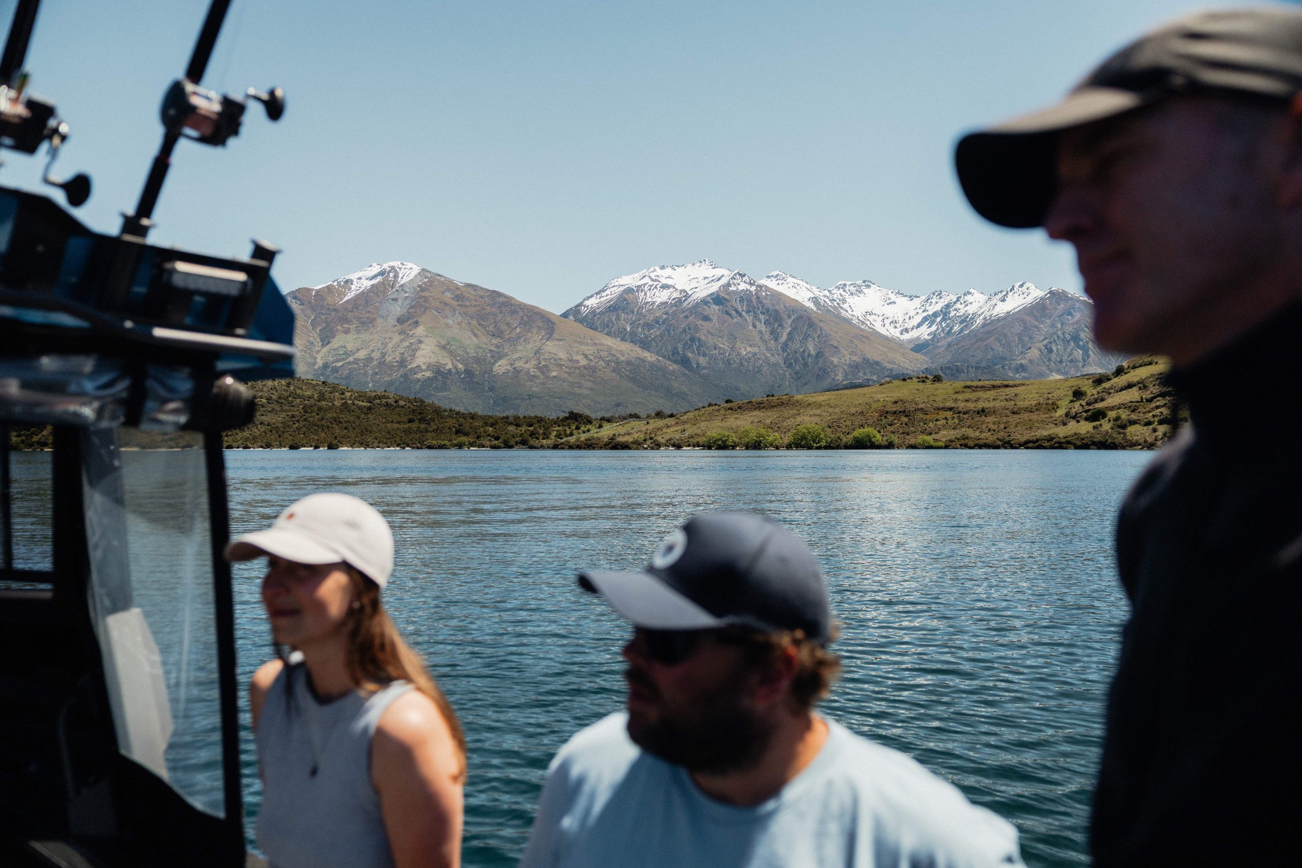 Catch a Fish fishing charter with lake and mountain views